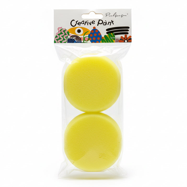 Yellow Painting Sponge – 2 Pieces / إسفنجة صفراء 2 قطعة للرسم