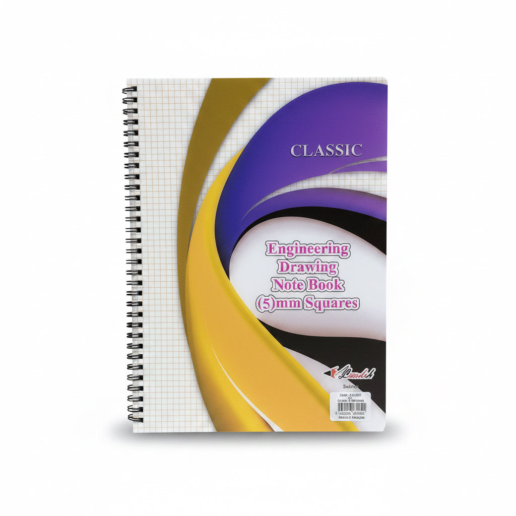 Classic Engineering drawing note Book 5mm squares / دفتر رسومات هندسية كلاسيك مربعات 5 مم