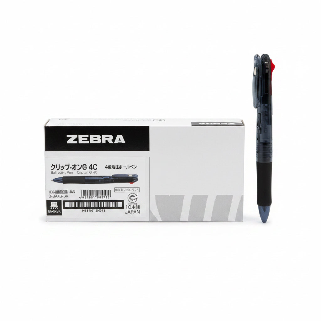 Zebra Ball-point Pen Clip-on G 4C x10 / زيبرا قلم حبر كروي مشبك G 4C ×10