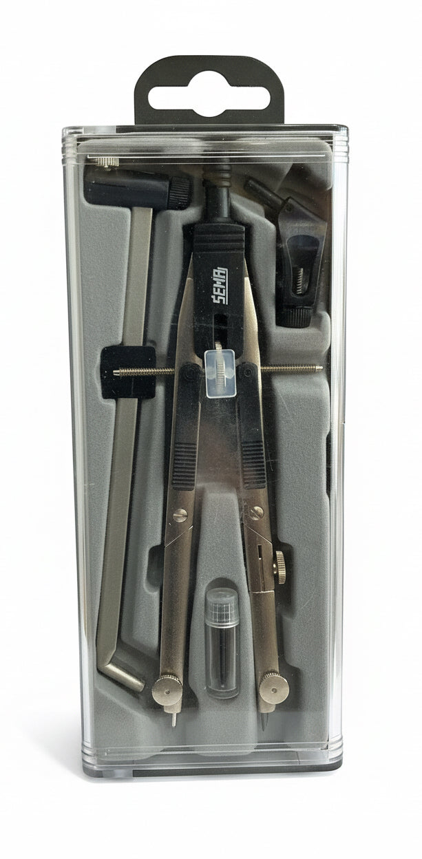 Metal geometry compass set / طقم برجل هندسي معدني