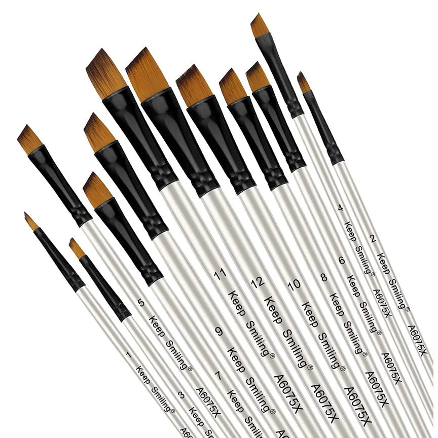 Keep smiling Artist brush 12x / فرش فنانين كيب سمايلينغ 12 قطعة