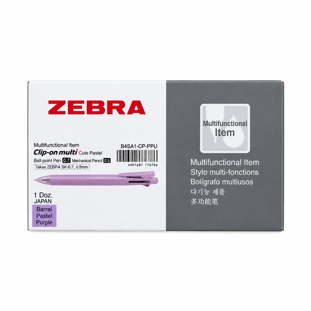 ZEBRA Clip-On Multi Multifunctional Pen – Pack of 12 / قلم متعدد الوظائف من Zebra Clip-on multi عدد 12
