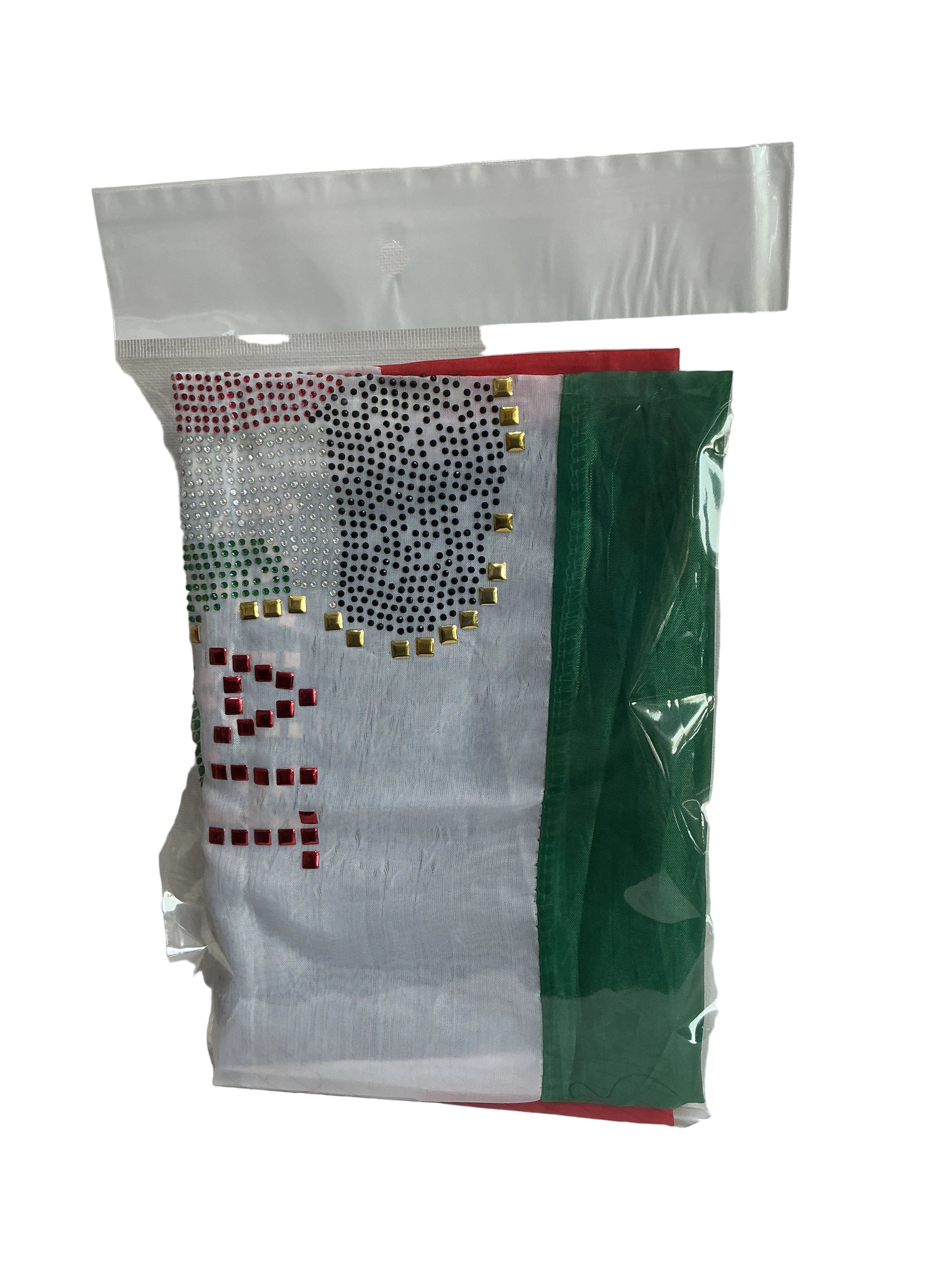 Kuwait Flag – Rhinestone Decorated / علم الكويت – مزيّن بالأحجار اللامعة