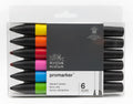 WINSOR & NEWTON Promarker 6 pcs / أقلام ونسور آند نيوتن بروماكر  (عدد 6)