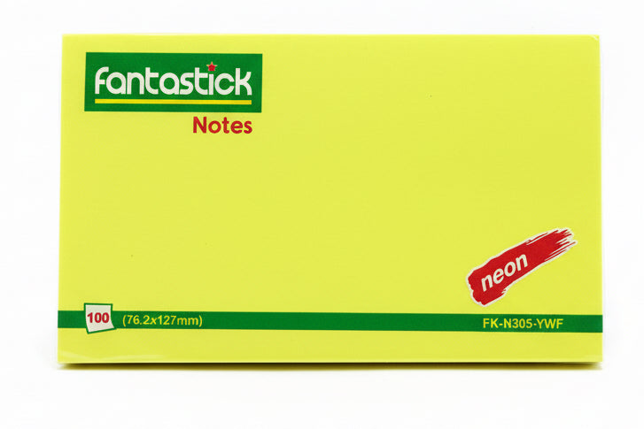 fantastick 100 notes Neon Yellow/ فانتاستِك 100 ورقة ملاحظات نيون