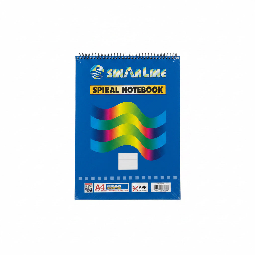 SINAR LINE Spiral NoteBook A4 / دفتر حلزوني سينار لاين A4