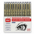 SAIT OUTLINE DRAWING MARKER 12 / ورق شهادات أبيض فارغ بإطار من رقائق فضية