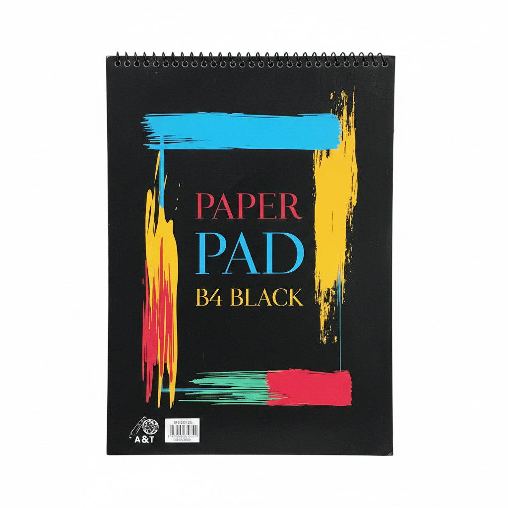 A&T paper pad B4 Black / دفتر ورق A&T ‏B4 أسود