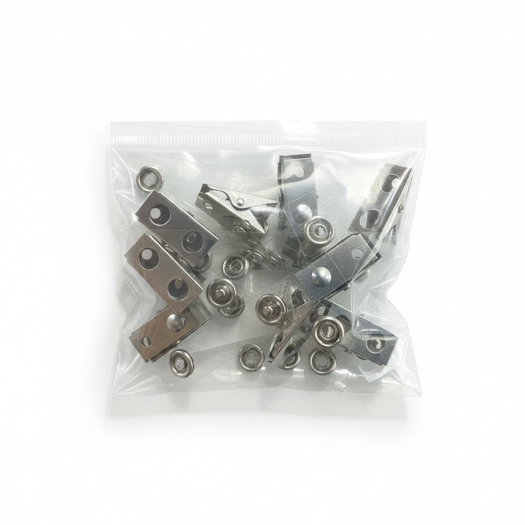ID Badge Clips with Strap fasteners