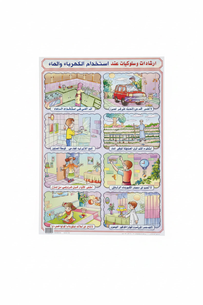 إرشادات وسلوكيات عند استخدام الكهرباء والماء