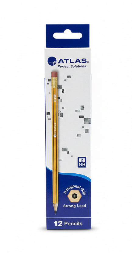 Atlas Hexagonal Grip 12 Pencils / أطلس 12 قلم بمقبض سداسي