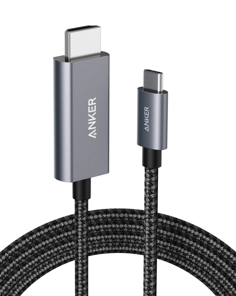 ANKER 311 USB-C to HDMI Cable 1.8m Braided / كابل ANKER 311 ‏USB-C إلى HDMI بطول 1.8 م مضفّر