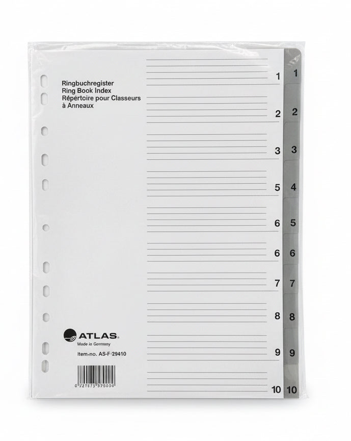 Atlas ring Book Index / فهرس دفتر حلقات أطلس