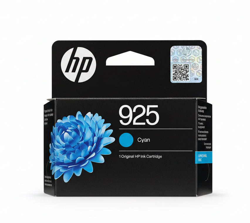 hp 925 Cyan Original HP Ink Cartridge / خرطوشة حبر أصلية من إتش بي 925، سماوي (سيان)