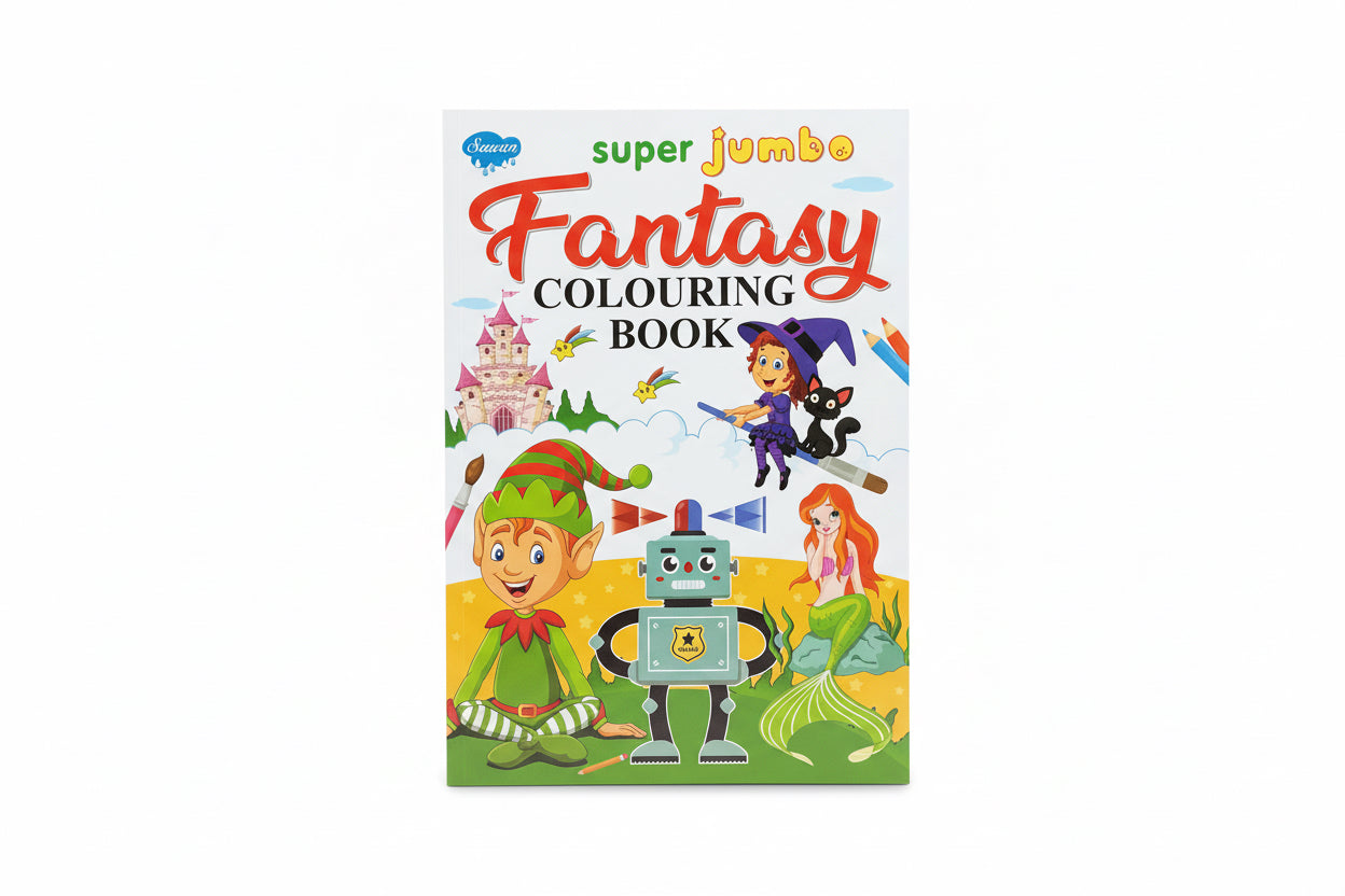 Super Jumbo Fantasy Colouring Book / كتاب تلوين ضخم خيالي