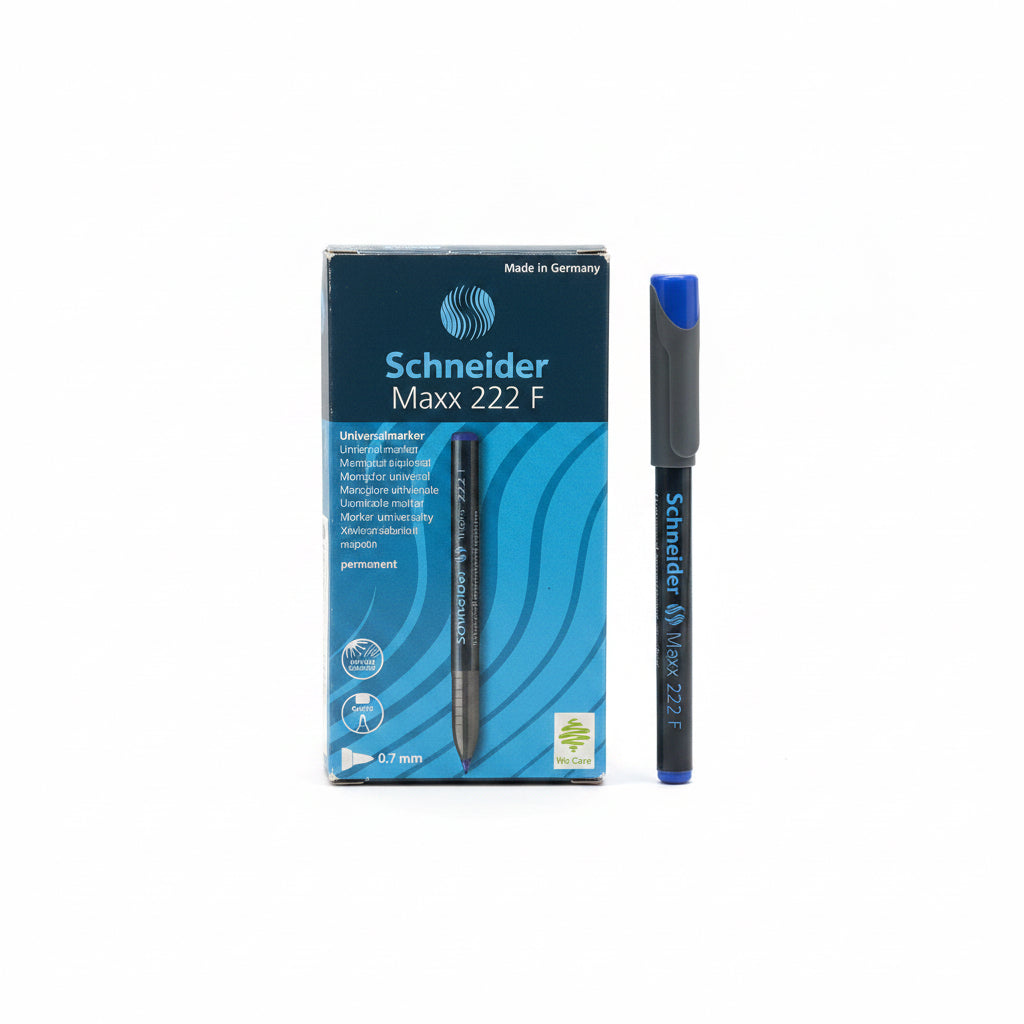 Schneider Maxx 222 F Permanent marker x10 Blue / شنايدر ماكس 222 F قلم ماركر دائم ×10 أزرق