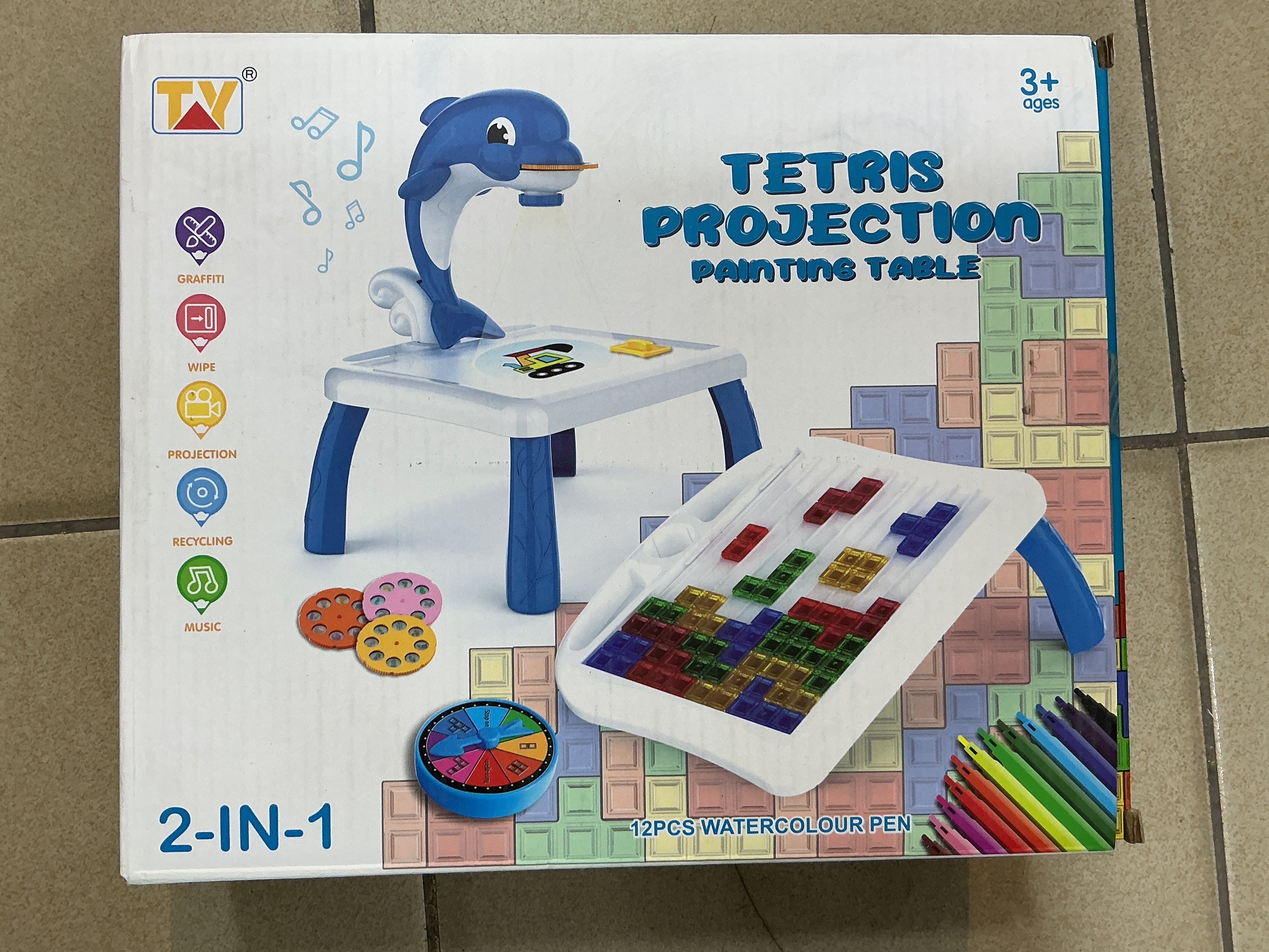 Tetris Projection painting table / طاولة رسم بتقنية عرض تتريس