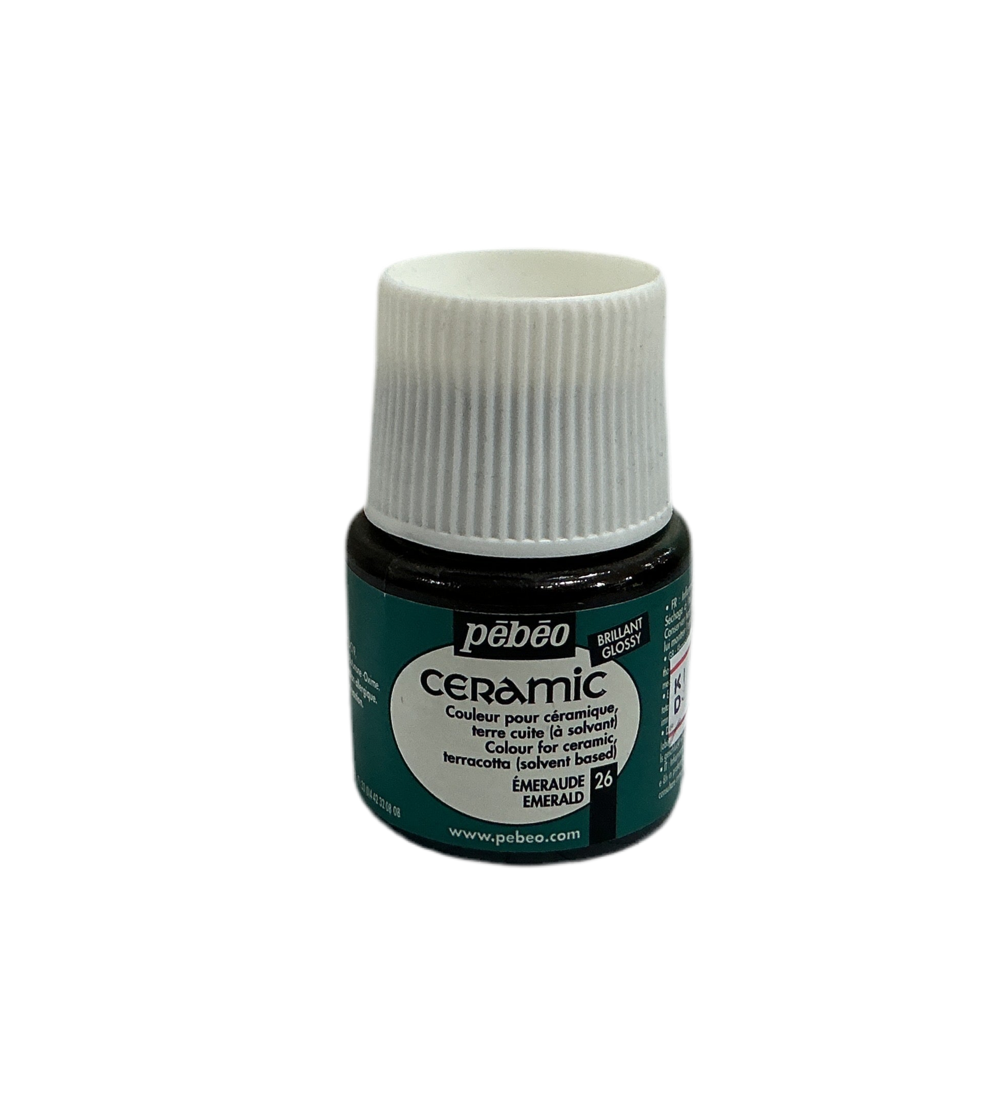 Pebeo Ceramic Gloss Paint Emerald / بيبو سيراميك لون لامع زمردي