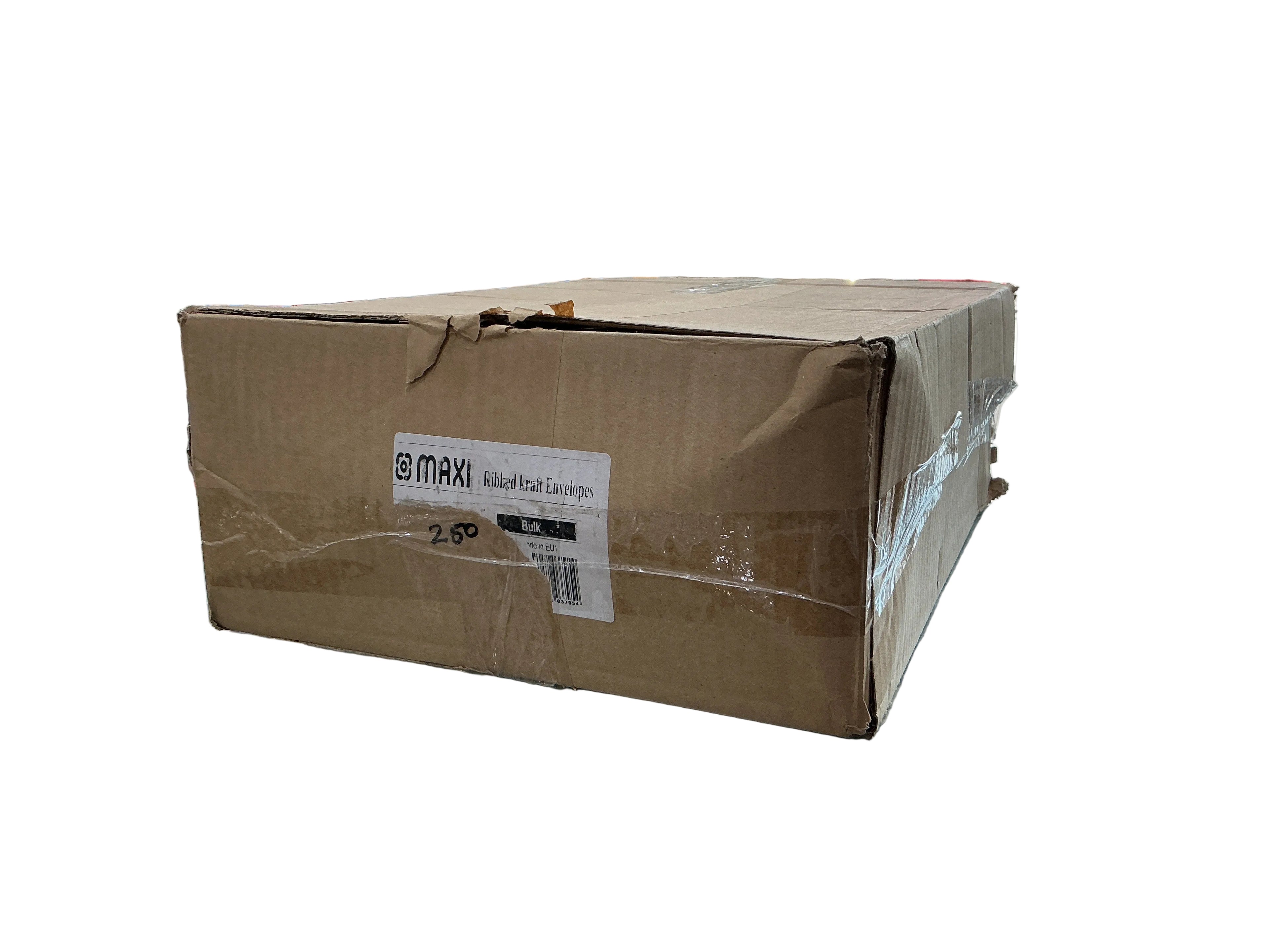 MAXI Ribbed Kraft Brown Envelopes – 250 Pcs (405 × 305 mm) / أظرف بني كرافت ماكسي مخططة 250 قطعة