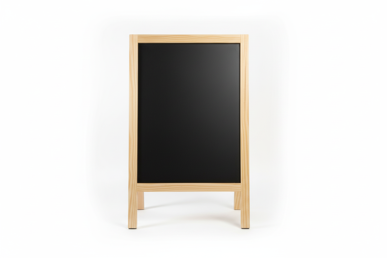 Wooden Black Board with chalk / سبورة سوداء خشبية مع طباشير