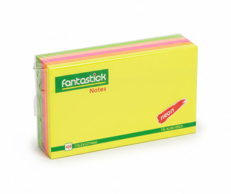 fantastick notes neon 400 (76.2x127mm) /  ملاحظات فانتستيك نيون – 400 ورقة (76.2×127 مم)
