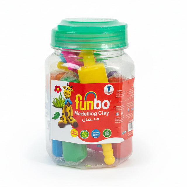 funbo, Modelling clay 7 Colors / فنبو، صلصال تشكيل 7 ألوان