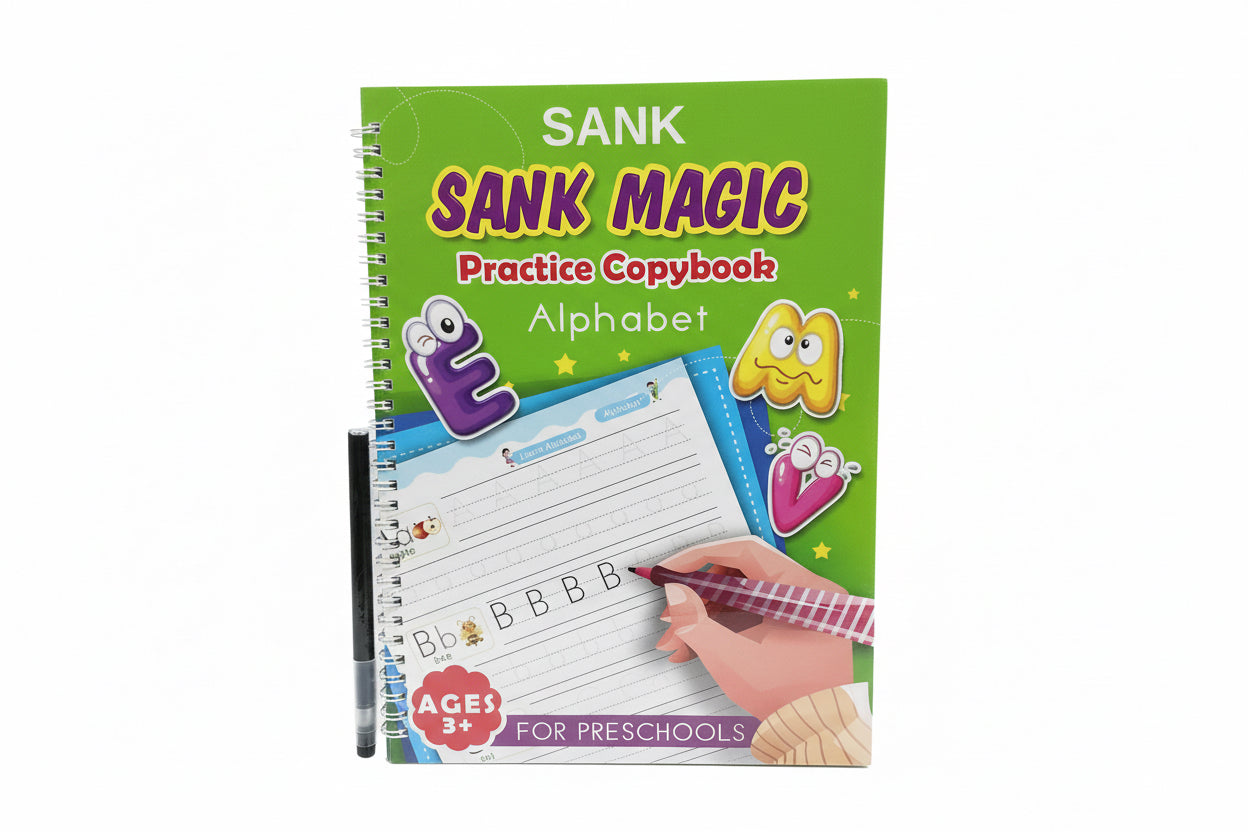 Sank Magic Practice copyBook / الكتاب السحري / الحروف الانجليزية