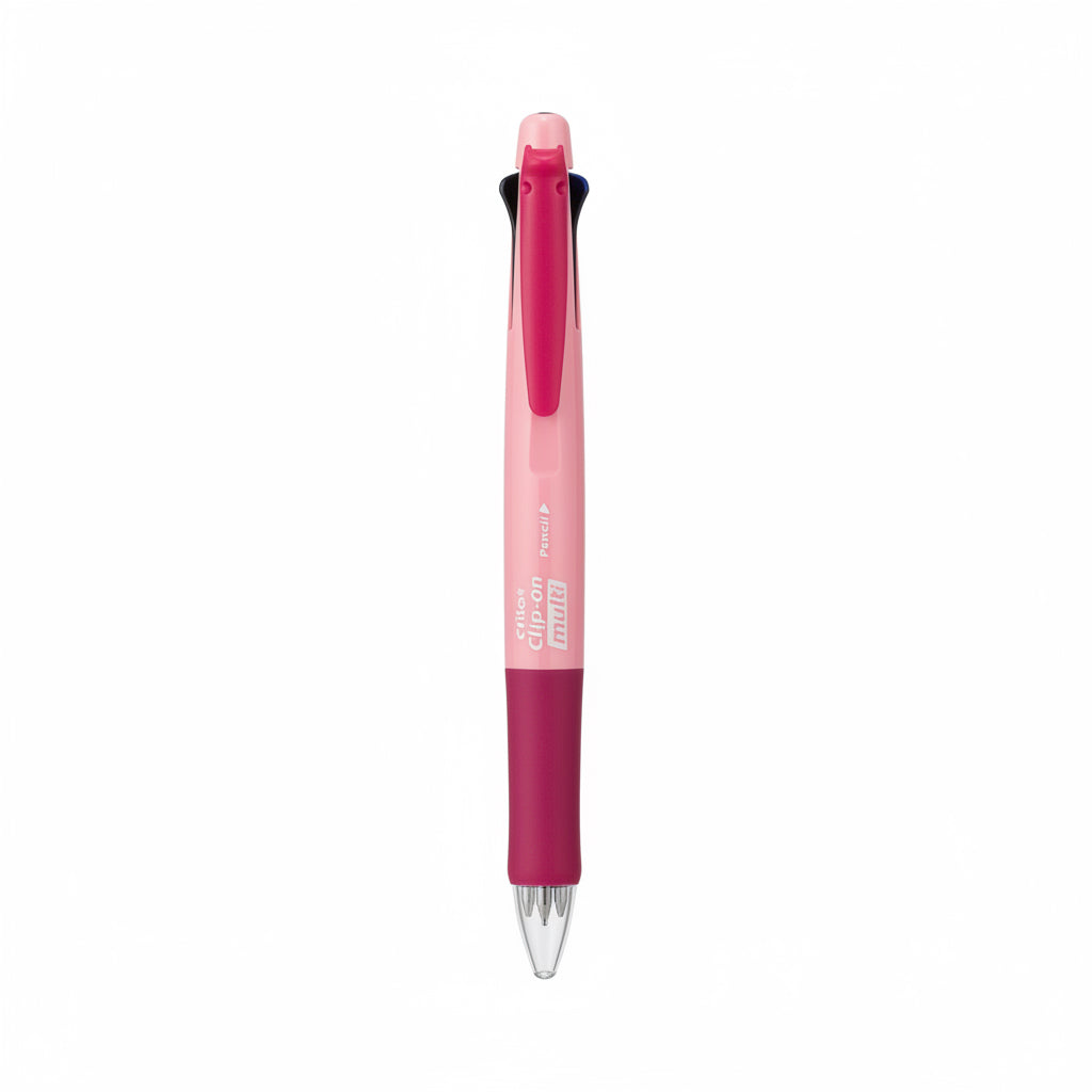 Clip-on multi Pink 5 in 1 Pen / قلم متعدد الوظائف 5 في 1 وردي بمشبك