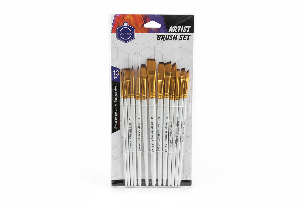 Keep smiling Artist Brush Set 13 pcs / طقم فرش فنانين كيب سمايلينغ