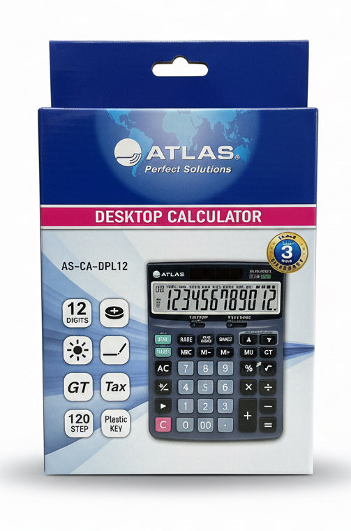 ATLAS Desktop Calculator AS-CA-DPL12 /آلة حاسبة مكتبية أطلس AS-CA-DPL12