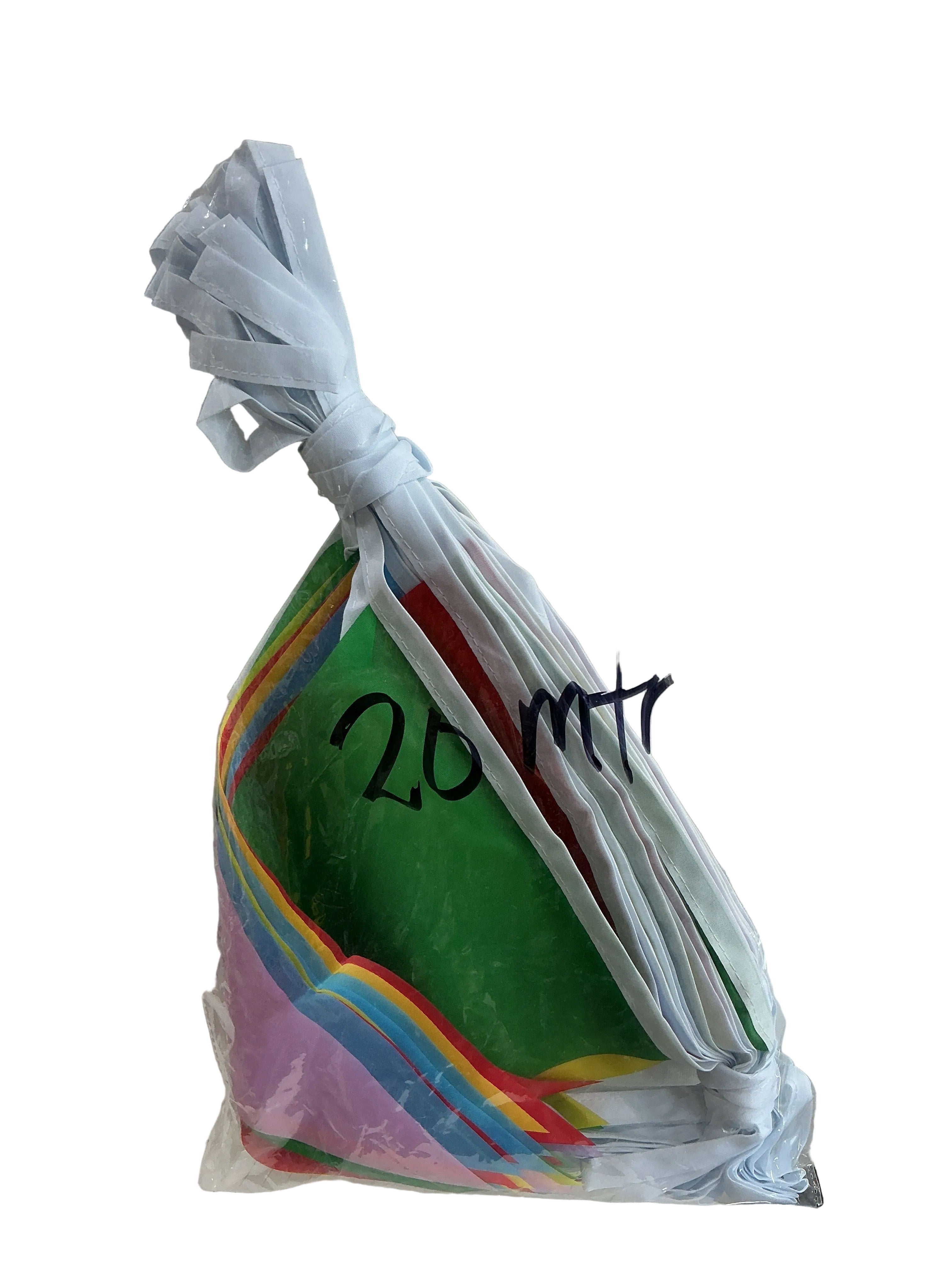 Multi color triangle shape Flags 20 meters / أعلام مثلثة متعددة الألوان بطول 20 مترًا