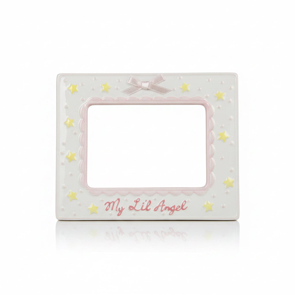Photo or Document Frame White & Pink / إطار صورة أو وثيقة أبيض ووردي