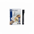 STAEDTLER 10 Lumocolor permanent Black x10 / قلم شتايدلر لوموكولور دائم أسود ×10