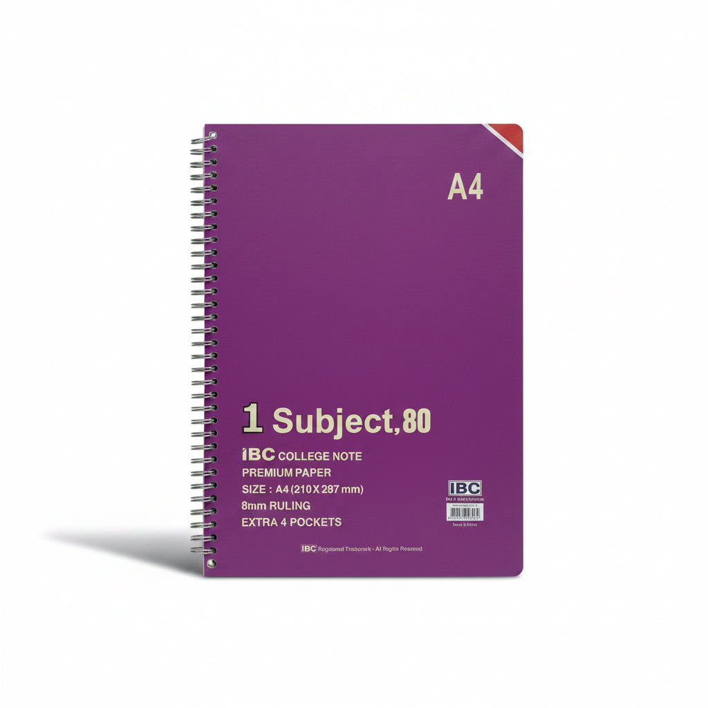 IBC NoteBook A4 1 subject 80 sheets / دفتر IBC ‏A4 مادة واحدة