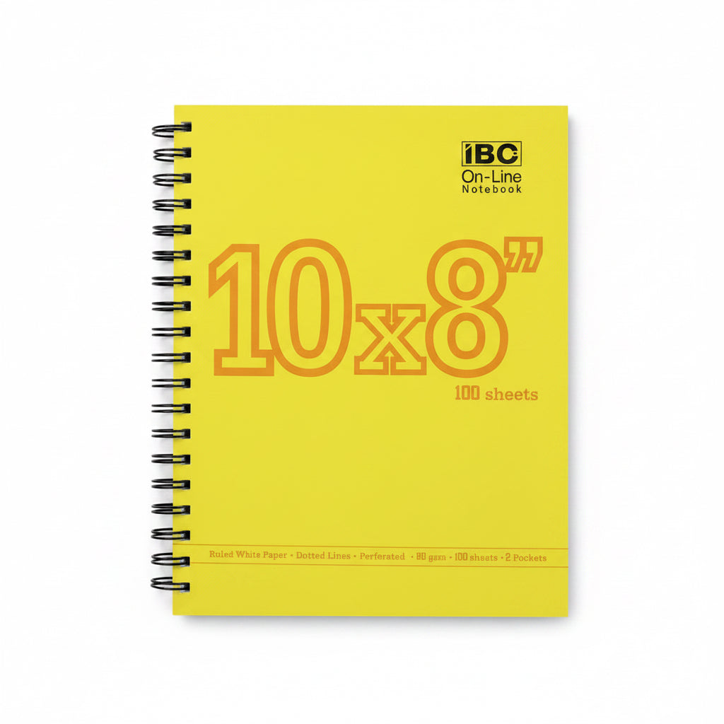 IBC on-line NoteBook – Yellow 10x8" 100 sheets / دفتر IBC أون-لاين – أصفر 10×8 بوصة 100 ورقة