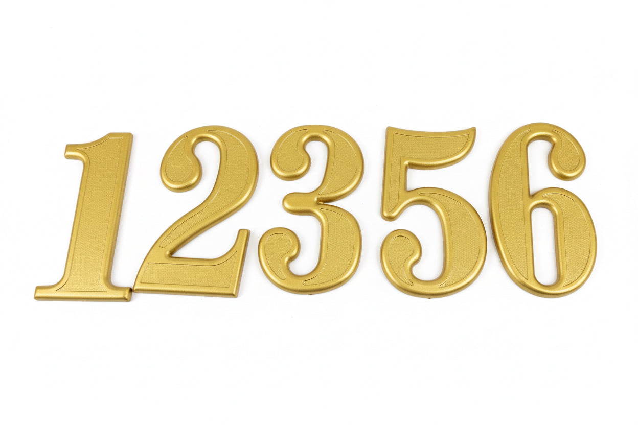 Gold-coloured numbers 1 / أرقام باللون الذهبي 1
