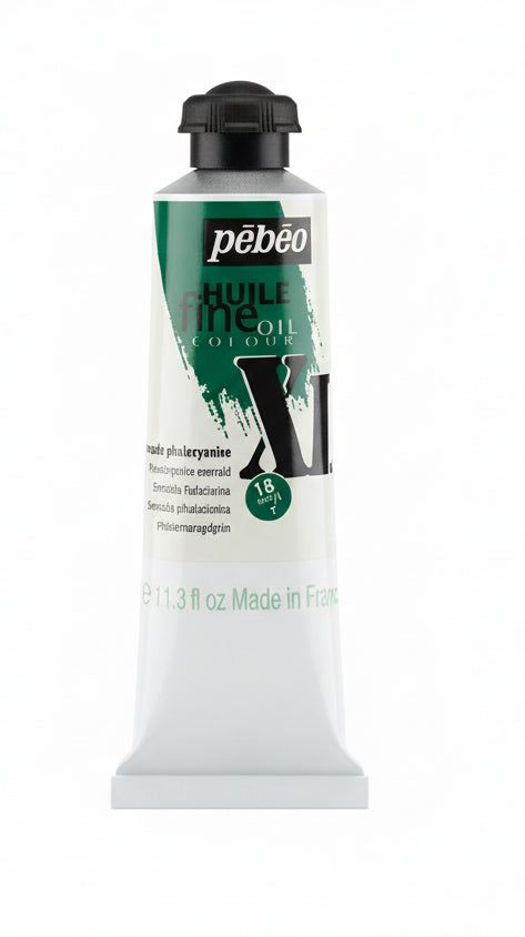 pebeo HUILE fine OIL COLOUR Phthalocyanine emerald 18 / ألوان زيتية بيبيو  – زمرد فتالوكسين