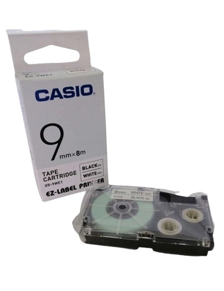 CASIO 9mmx8m TAPE CARTRIDGE White / خرطوشة شريط كاسيو 9مم×8م أبيض