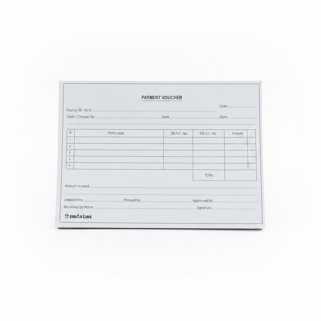 SINAR LINE Payment voucher A5 / سند دفع SINAR LINE بحجم A5