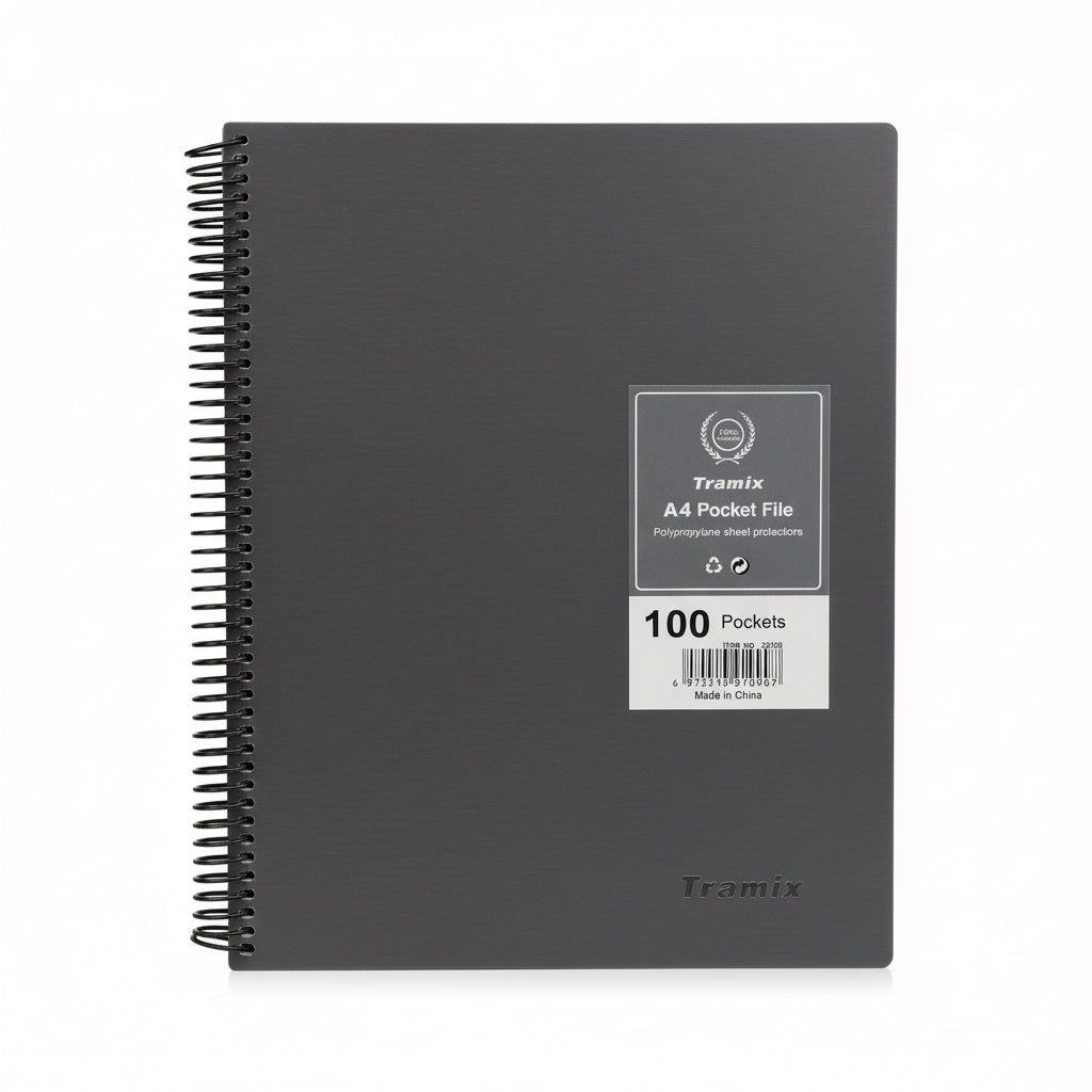 Tramix A4 Pocket file 100 Pockets / ملف ترامكس بحجم A4 – 100 جيب