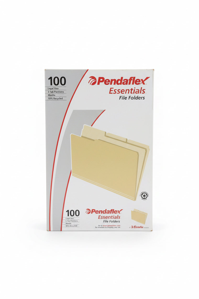 Pendaflex Essentials File folders 100pcs / مجلدات ملفات بندافليكس إسينشيلز