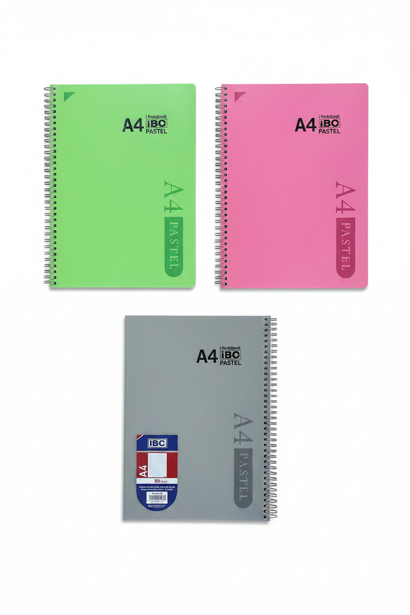 IBC i-Notebook A4 Pastel / دفتر IBC i-Notebook بحجم A4 بألوان الباستيل
