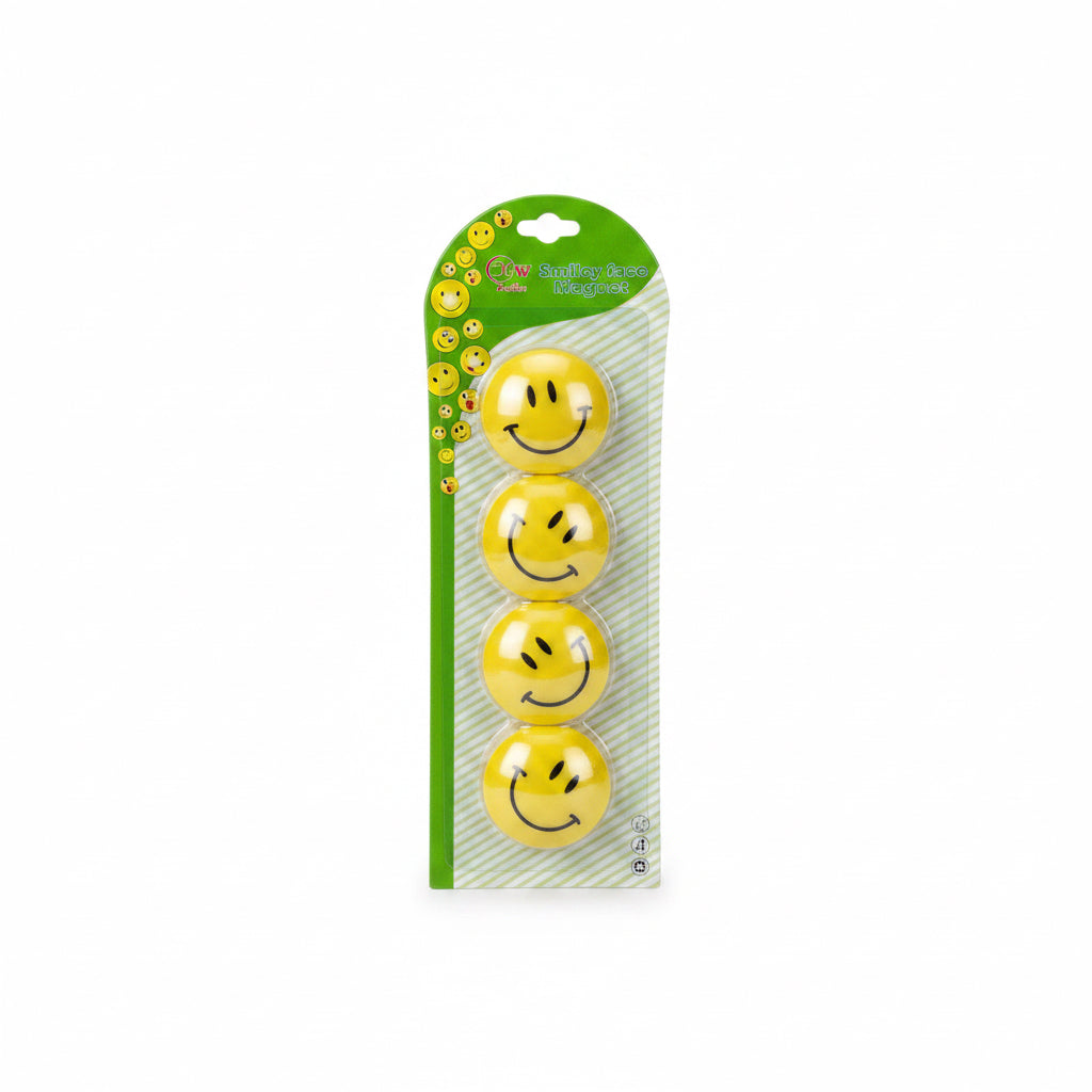 Smiley face magnets x4 / مغناطيس وجه مبتسم ×4