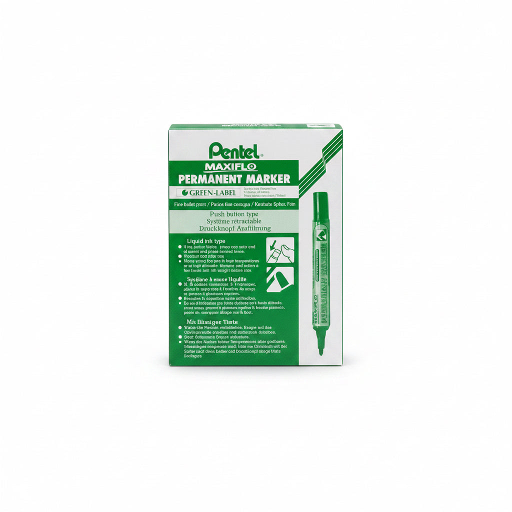 Pentel MAXIFLO Whiteboard Marker Green 1 DOZ