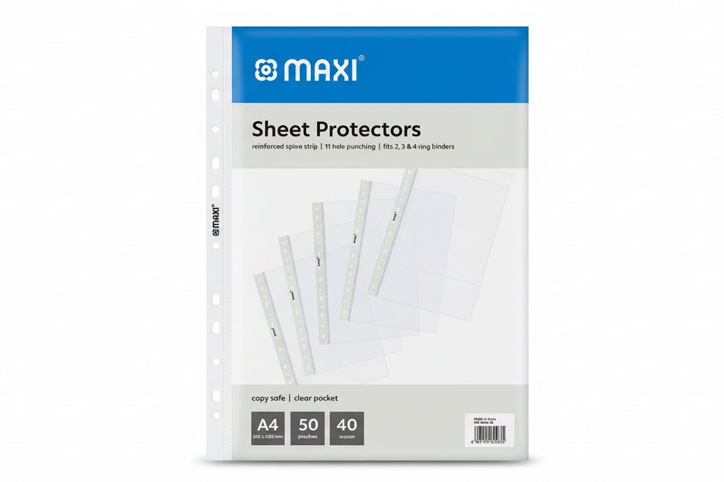 MAXI Sheet Protector A4 50 pcs / حافظات أوراق ماكسي