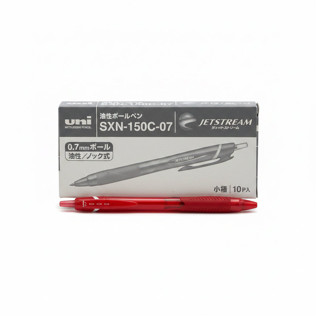 Uni Jetstream Ballpoint Pen 0.7 mm, Red / يوني جيت ستريم قلم كروي 0.7 مم أحمر
