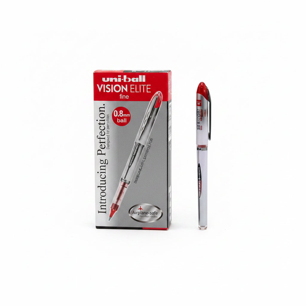 uni-ball VISION ELITE fine 0.8mm x12 Red / يوني بول فيجن إيليت دقيق 0.8 مم x12 أحمر