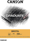 Canson GRADUATE BRISTOL A3 20 sheets 180 gm / ورق كانسون Graduate Bristol، مقاس A3، 20 ورقة، وزن 180 غ/م²