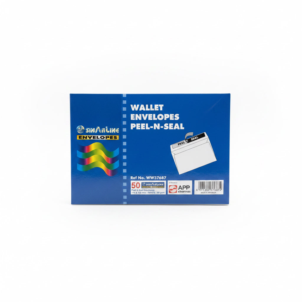 WALLET ENVELOPES PEEL-N-SEAL 50 pcs / مظاريف محفظة لاصقة Peel-N-Seal