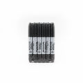 Sharpie FINE/CHISEL Permanent marker x12 Black / شاربى فاين / تشيسل قلم ماركر دائم ×12 أسود